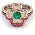 Solid Clower Flower Emerald Bridal Set - Christine No. 50 image 2