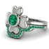 Solid Clower Flower Emerald Bridal Set - Christine No. 21
