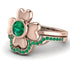 Solid Clower Flower Emerald Bridal Set - Christine No. 20
