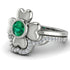 Solid Clower Flower Emerald Bridal Set - Christine No. 6