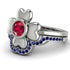 Solid Clower Flower Ruby Bridal Set - Christine No. 72 image 3