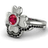 Solid Clower Flower Ruby Bridal Set - Christine No. 42