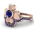 Solid Clower Flower Sapphire Bridal Set - Christine No. 74