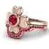 Solid Clower Flower Ruby Bridal Set - Christine No. 56 image 3