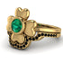 Solid Clower Flower Emerald Bridal Set - Christine No. 34