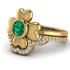 Solid Clower Flower Emerald Bridal Set - Christine No. 4