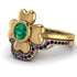 Solid Clower Flower Emerald Bridal Set - Christine No. 64