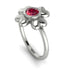 Solid Clower Flower Ruby Engagement Ring - Christine No. 12 image 1