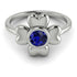 Solid Clower Flower Sapphire Engagement Ring - Christine No. 15