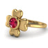 Solid Clower Flower Ruby Engagement Ring - Christine No. 10 image 3