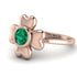 Solid Clower Flower Emerald Engagement Ring - Christine No. 5 image 3
