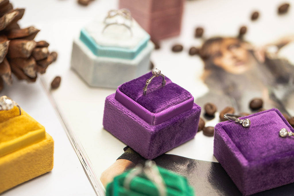 Solitaire Bamboo Diamond Ring- Charlotte no. 3