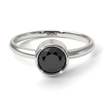 Solitaire Bezel Black Diamond Ring - Emerson No. 9 image 1