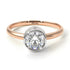 Two Tones Solitaire Bezel Diamond Ring - Emerson No. 18