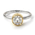 Two Tones Solitaire Bezel Diamond Ring - Emerson No. 17