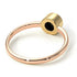 Two Tones Solitaire Bezel Black Diamond Ring - Emerson No. 19
