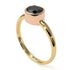 Two Tones Solitaire Bezel Black Diamond Ring - Emerson No. 19 image 9
