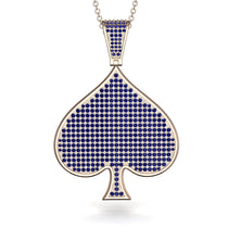Spades Card Shape Sapphire Pendant - Jerry No. 14 image 1