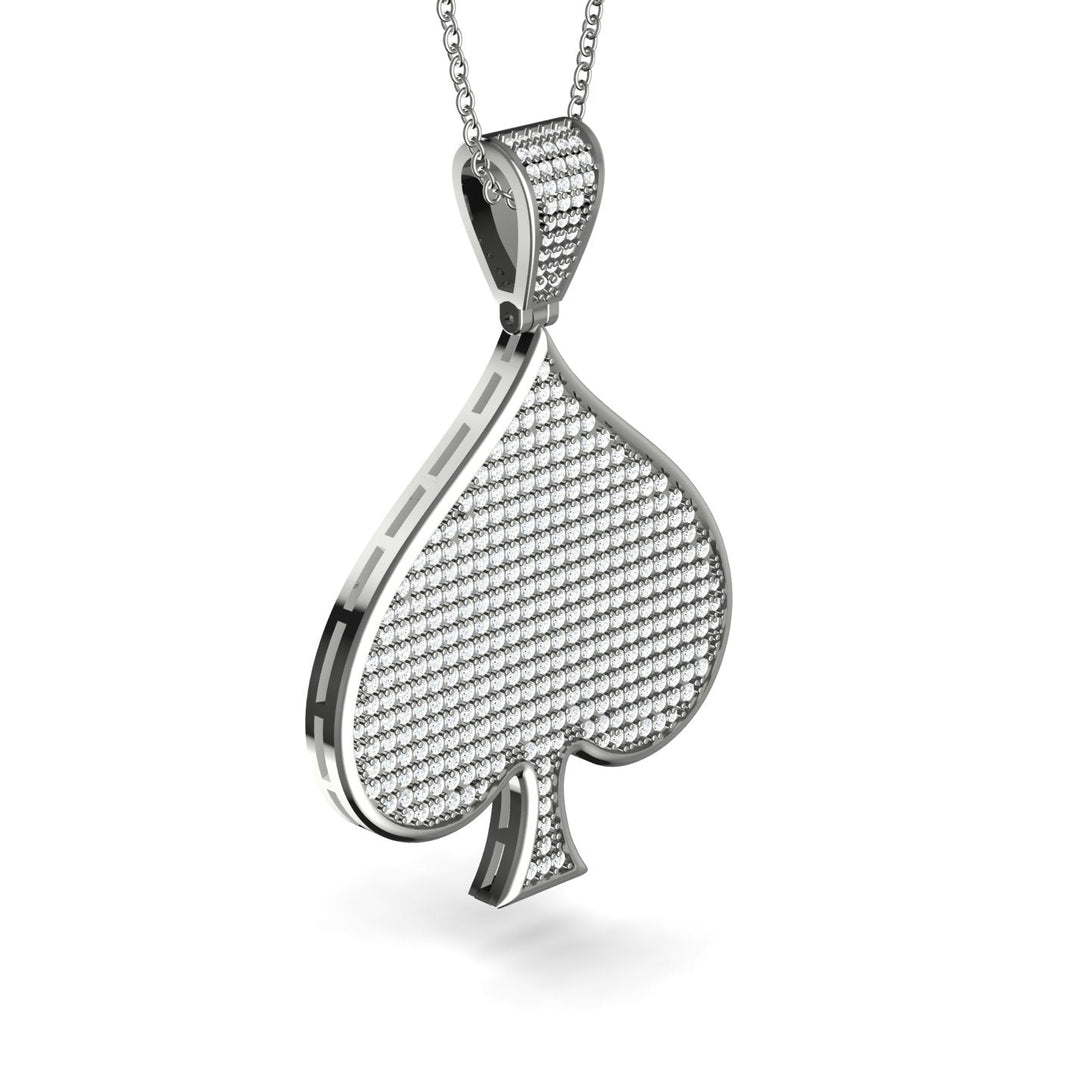 Spades Card Shape Diamond Pendant - Jerry No. 3
