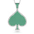 Spades Card Shape Emerald Pendant - Jerry No. 6 image 1
