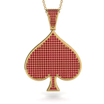 Spades Card Shape Ruby Pendant - Jerry No. 10 image 1