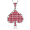 Spades Card Shape Ruby Pendant - Jerry No. 12