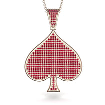 Spades Card Shape Ruby Pendant - Jerry No. 11 image 1