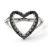 Split Shank Heart Black Diamond Ring - Delaney No. 9