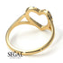 Split Shank Heart Black Diamond Ring - Delaney No. 7