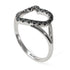 Split Shank Heart Black Diamond Ring - Delaney No. 9