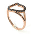 Split Shank Heart Black Diamond Ring - Delaney No. 8