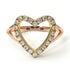 Two Tones Split Shank Heart Diamond Ring - Delaney No. 16