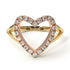 Two Tones Split Shank Heart Diamond Ring - Delaney No. 16