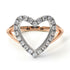 Two Tones Split Shank Heart Diamond Ring - Delaney No. 18