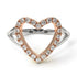 Two Tones Split Shank Heart Diamond Ring - Delaney No. 18
