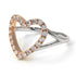 Two Tones Split Shank Heart Diamond Ring - Delaney No. 18