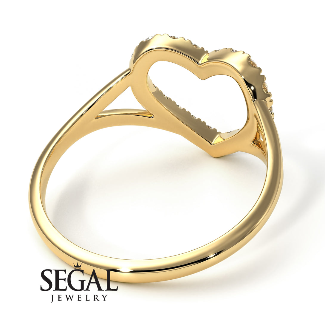 Split Shank Heart Diamond Ring - Delaney No. 1