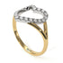 Two Tones Split Shank Heart Diamond Ring - Delaney No. 17