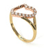 Two Tones Split Shank Heart Diamond Ring - Delaney No. 16