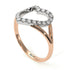 Two Tones Split Shank Heart Diamond Ring - Delaney No. 18