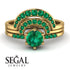 Stacking Emerald Bridal Set - Mckenzie No. 19