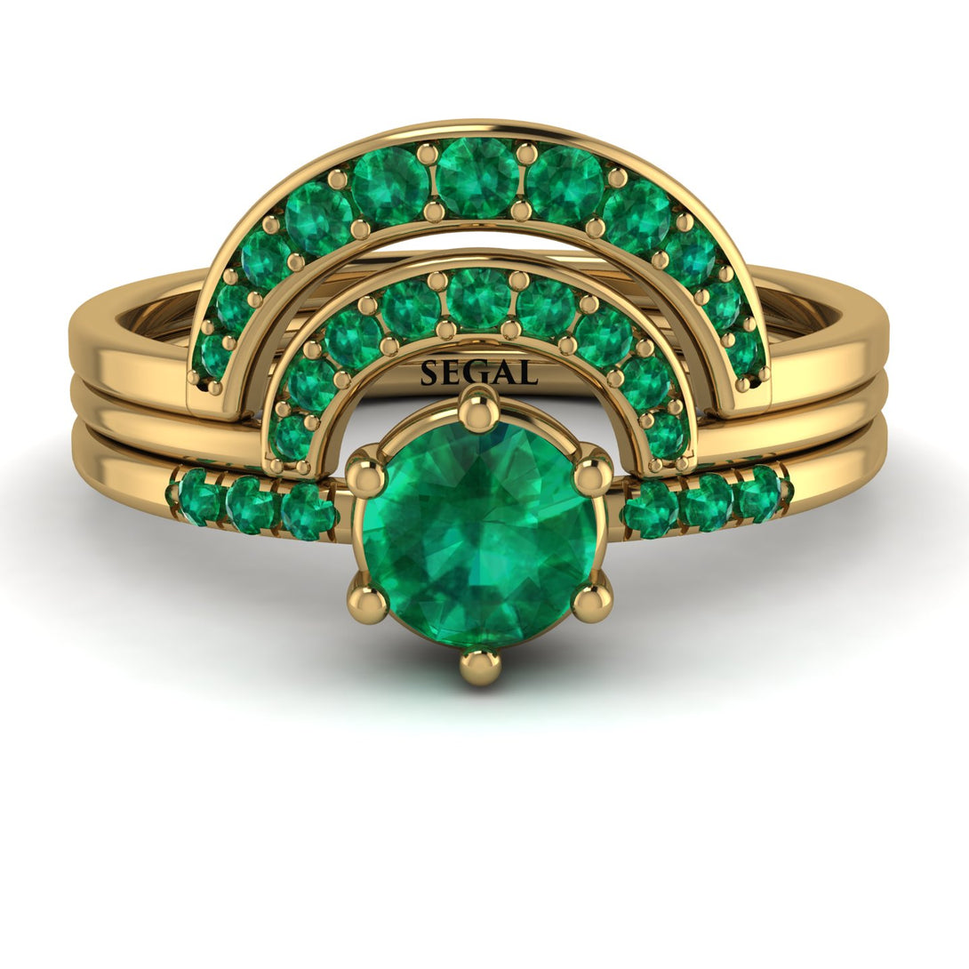 Stacking Emerald Bridal Set - Mckenzie No. 19
