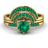 Stacking Emerald Bridal Set - Mckenzie No. 19