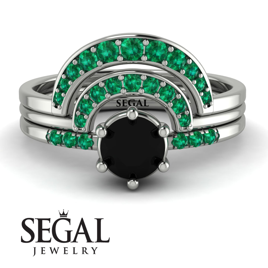 Stacking Black Diamond Bridal Set - Mckenzie No. 24