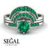 Stacking Emerald Bridal Set - Mckenzie No. 21