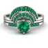 Stacking Emerald Bridal Set - Mckenzie No. 21