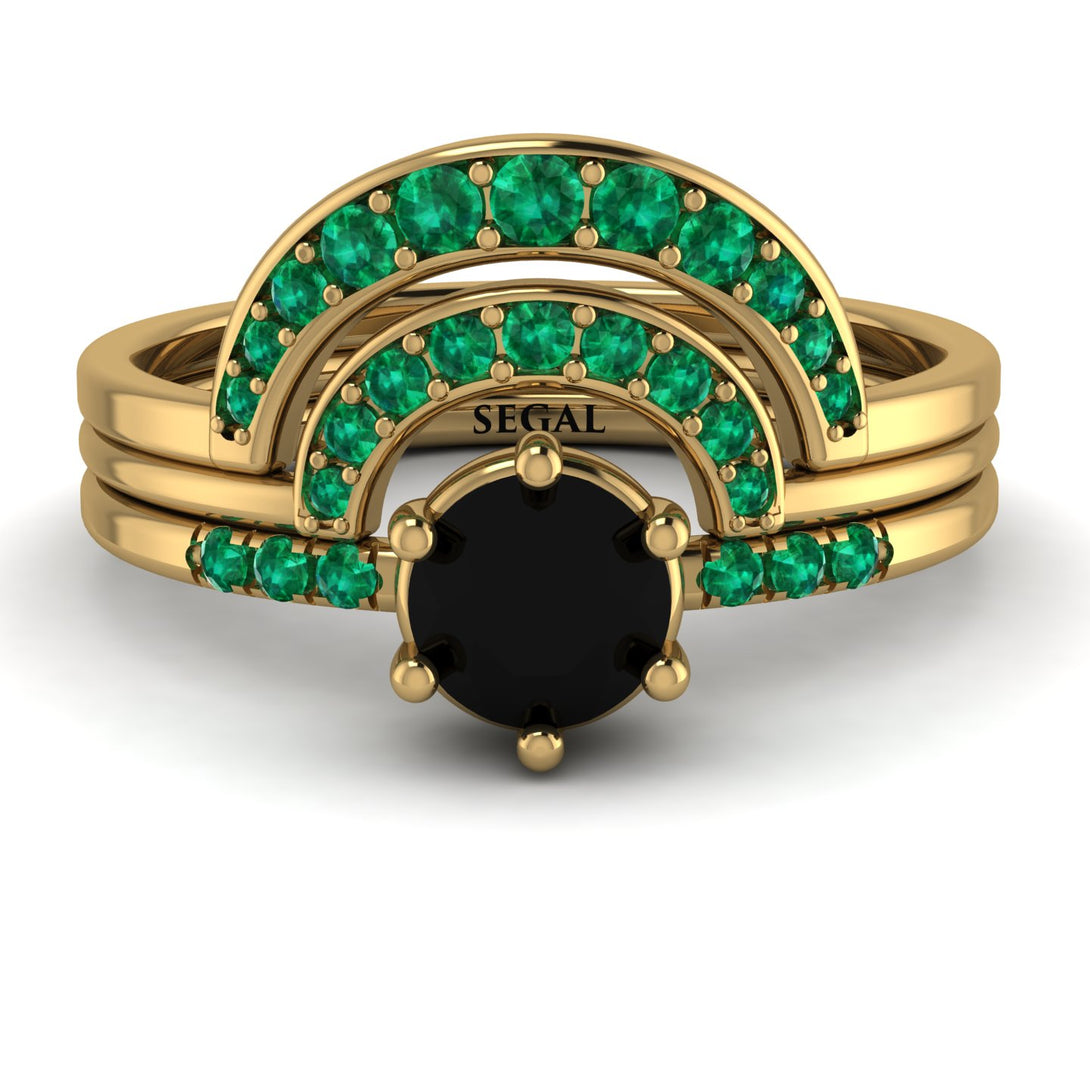 Stacking Black Diamond Bridal Set - Mckenzie No. 22