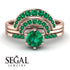 Stacking Emerald Bridal Set - Mckenzie No. 20