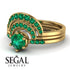 Stacking Emerald Bridal Set - Mckenzie No. 19