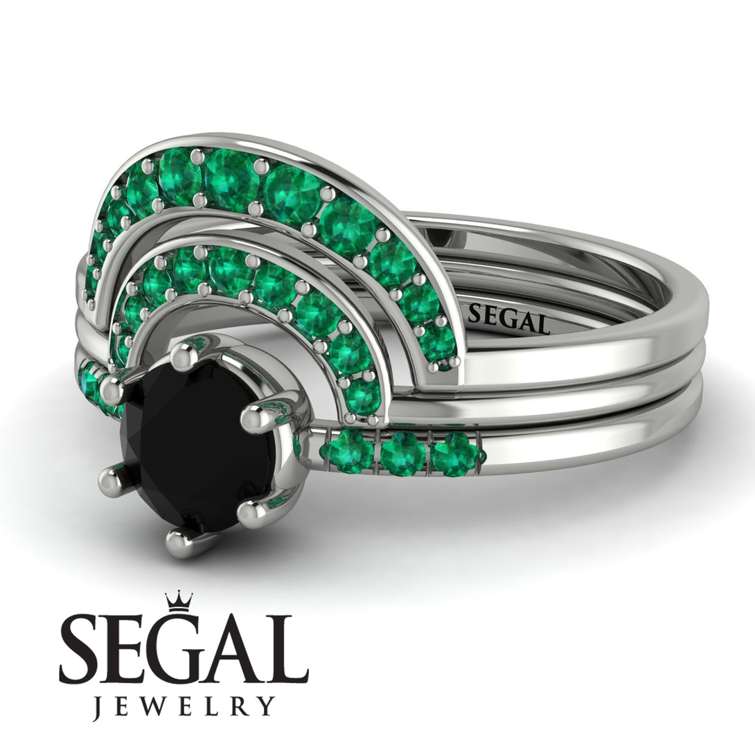 Stacking Black Diamond Bridal Set - Mckenzie No. 24